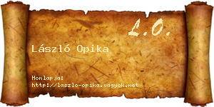 László Opika névjegykártya