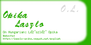 opika laszlo business card